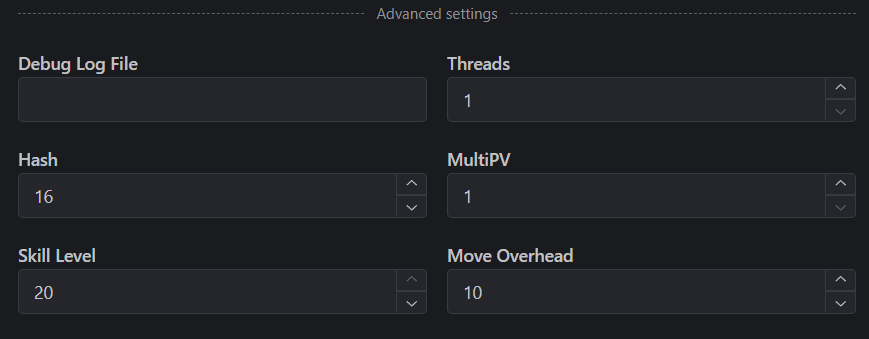 Advanced settings